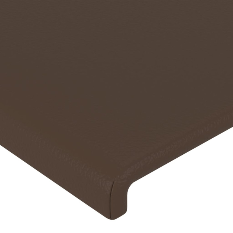 Produktbild för Sänggavel brun 80x5x78/88 cm konstläder