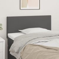 Produktbild för Sänggavel grå 80x5x78/88 cm konstläder