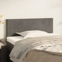 Produktbild för Sänggavel mörkgrå 80x5x78/88 cm sammet