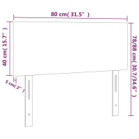 Produktbild för Sänggavel mörkgrå 80x5x78/88 cm sammet