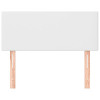 Produktbild för Sänggavel vit 100 x 5 x 78/88 cm konstläder