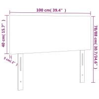 Produktbild för Sänggavel vit 100 x 5 x 78/88 cm konstläder