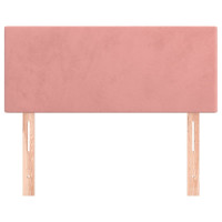 Produktbild för Sänggavel rosa 100 x 5 x 78/88 cm sammet