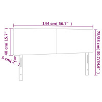 Produktbild för Huvudgavlar 2 st cappuccino 72x5x78/88 cm konstläder