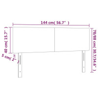 Produktbild för Huvudgavlar 2 st ljusgrå 72x5x78/88 cm sammet