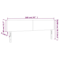 Produktbild för Huvudgavlar 2 st vit 80x5x78/88 cm konstläder