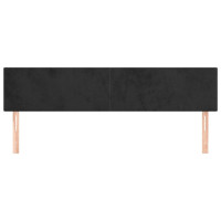 Produktbild för Sänggavlar svart 180x5x78/88 cm sammet