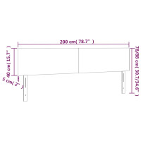 Produktbild för Huvudgavlar 2 st cappuccino 100x5x78/88 cm konstläder