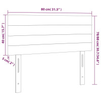 Produktbild för Sänggavel ljusgrå 80x5x78/88 cm sammet