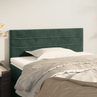 Produktbild för Sänggavel mörkgrön 90x5x78/88 cm sammet