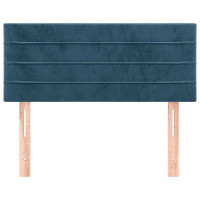 Produktbild för Sänggavel mörkblå 90x5x78/88 cm sammet