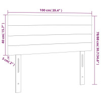 Produktbild för Sänggavel svart 100 x 5 x 78/88 cm sammet