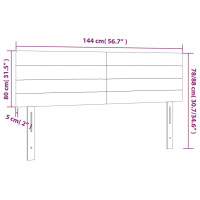 Produktbild för Huvudgavlar 2 st ljusgrå 72x5x78/88 cm sammet