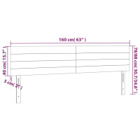 Produktbild för Huvudgavlar 2 st Ljusgrå 80x5x78/88 cm sammet