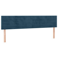 Produktbild för Sänggavlar mörkblå 160x5x78/88 cm sammet