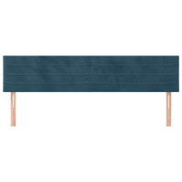 Produktbild för Sänggavlar mörkblå 160x5x78/88 cm sammet