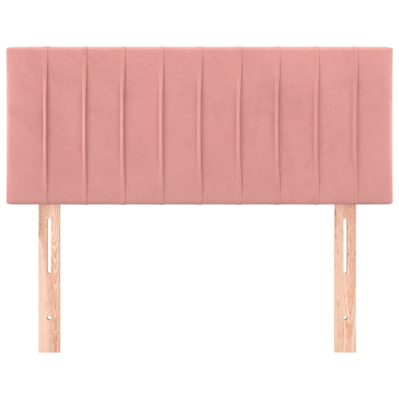Produktbild för Sänggavel rosa 80x5x78/88 cm sammet