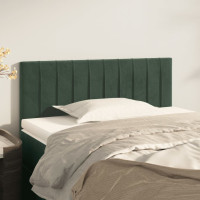 Produktbild för Sänggavel mörkgrön 90x5x78/88 cm sammet