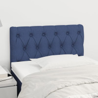 Produktbild för Sänggavel blå 80x7x78/88 cm tyg