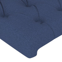 Produktbild för Sänggavel blå 80x7x78/88 cm tyg