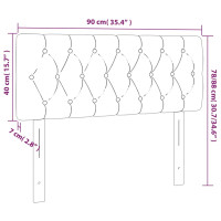 Produktbild för Sänggavel mörkgrön 90x7x78/88 cm sammet