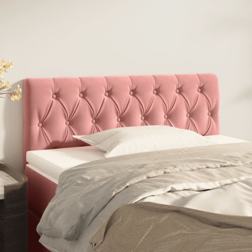 vidaXL Sänggavel rosa 90x7x78/88 cm sammet