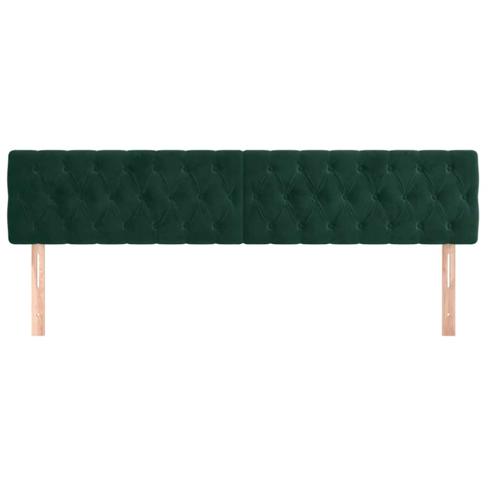 Produktbild för Sänggavlar mörkgrön 180x7x78/88 cm sammet