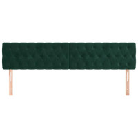 Produktbild för Sänggavlar mörkgrön 180x7x78/88 cm sammet
