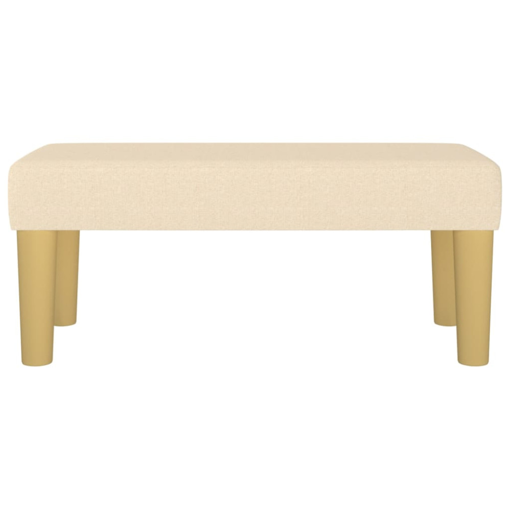 Produktbild för Bänk gräddvit 70x30x30 cm tyg
