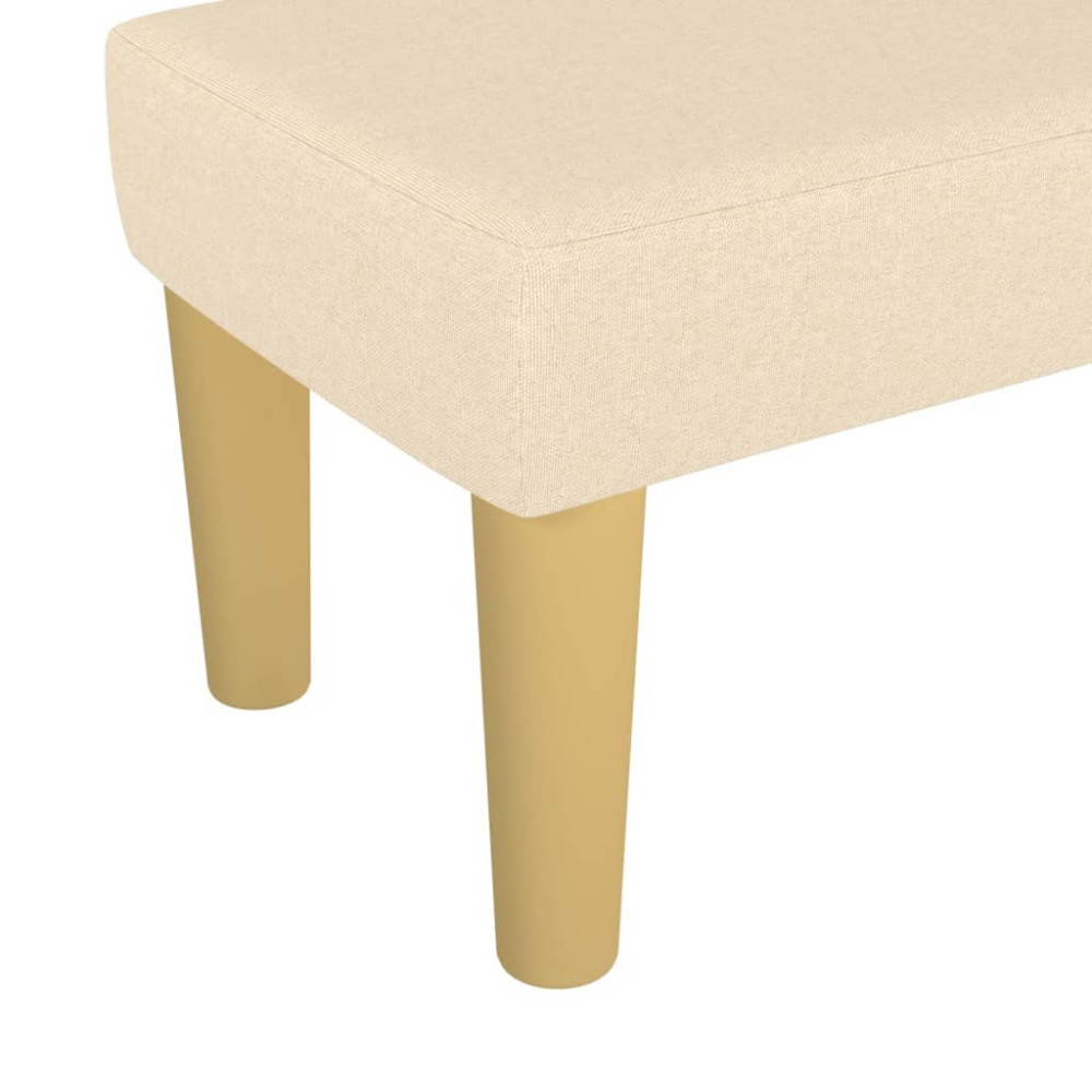 Produktbild för Bänk gräddvit 70x30x30 cm tyg