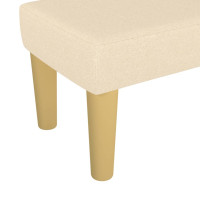 Produktbild för Bänk gräddvit 70x30x30 cm tyg