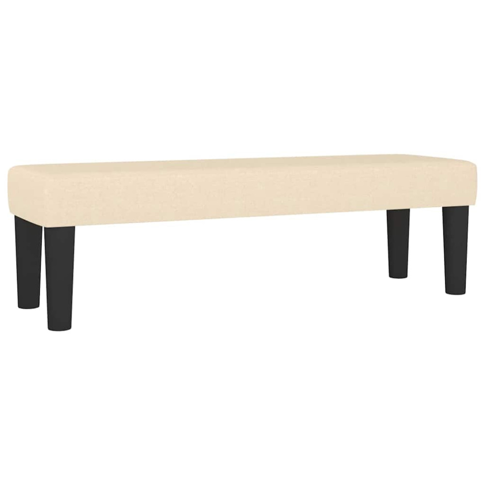 Produktbild för Bänk gräddvit 100x30x30 cm tyg