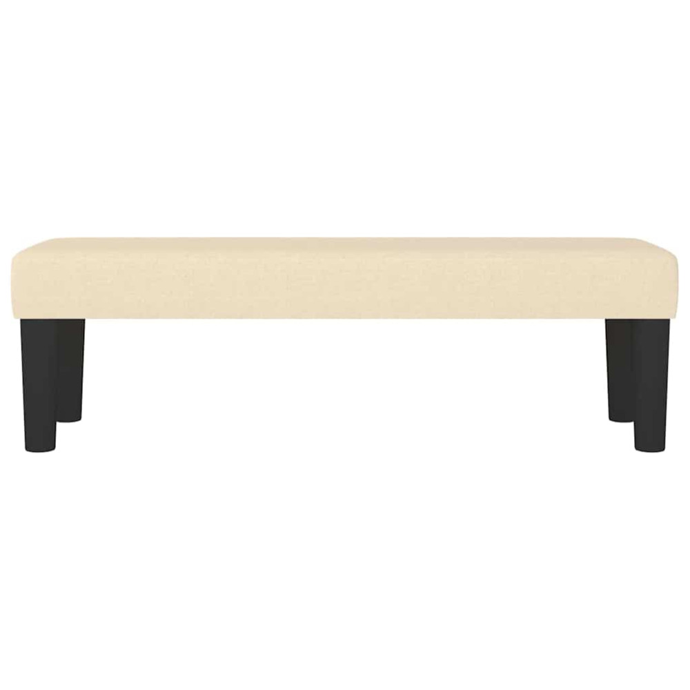 Produktbild för Bänk gräddvit 100x30x30 cm tyg