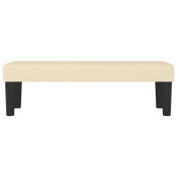 Produktbild för Bänk gräddvit 100x30x30 cm tyg
