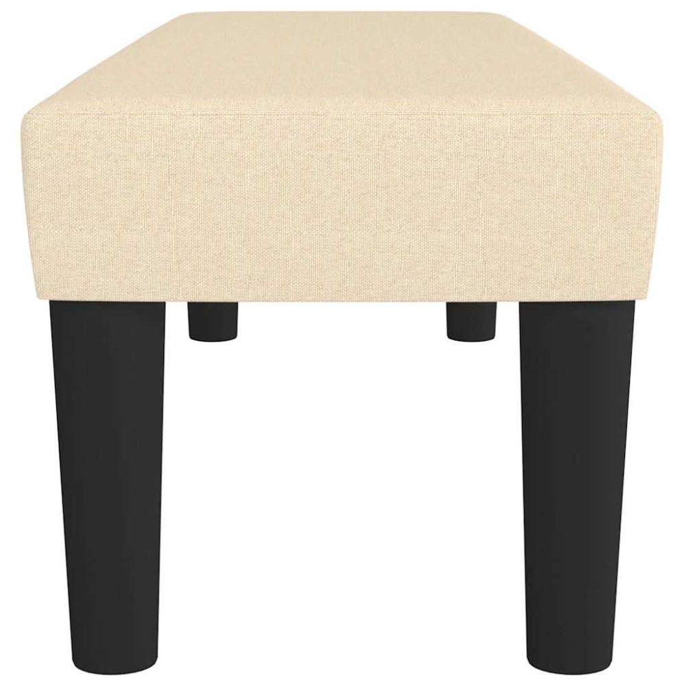 Produktbild för Bänk gräddvit 100x30x30 cm tyg