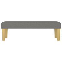 Produktbild för Bänk mörkgrå 100x30x30 cm tyg