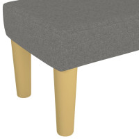Produktbild för Bänk mörkgrå 100x30x30 cm tyg