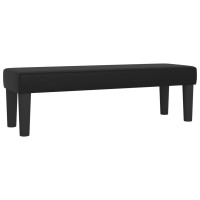 Produktbild för Bänk svart 100x30x30 cm konstläder