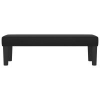 Produktbild för Bänk svart 100x30x30 cm konstläder