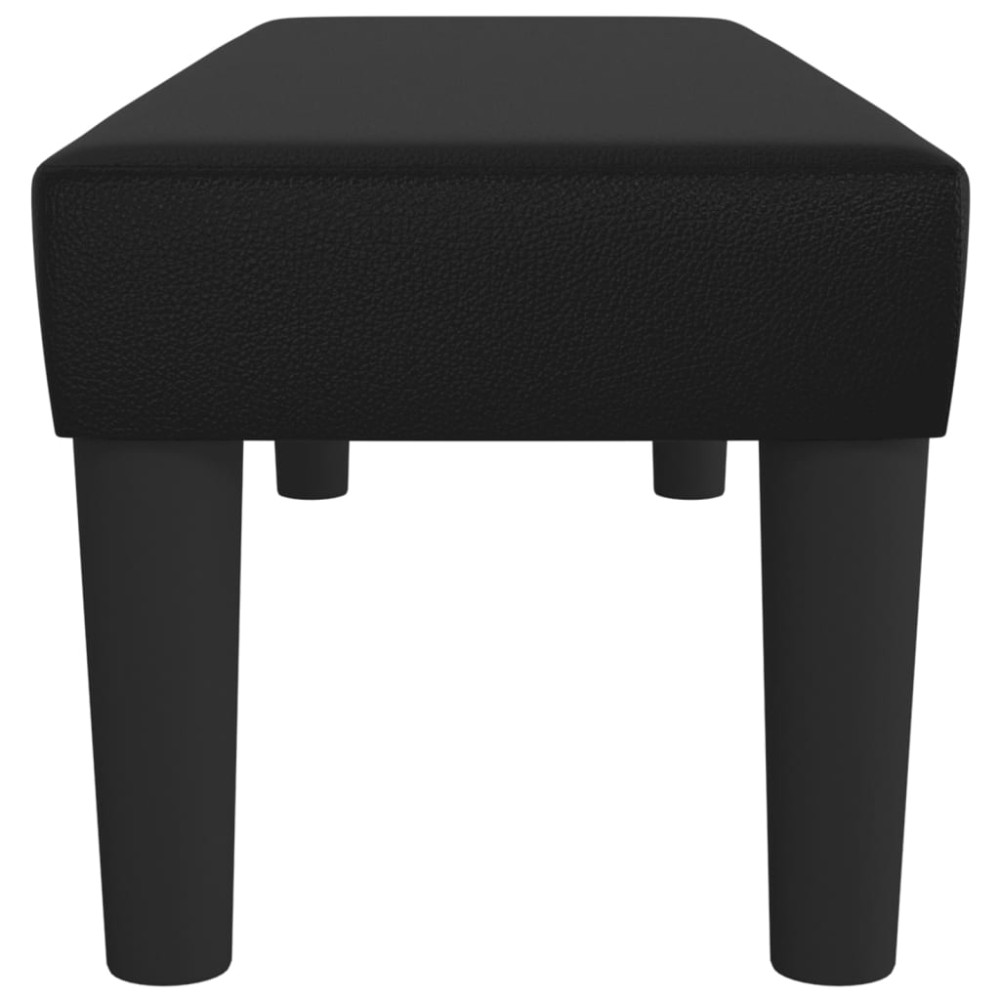 Produktbild för Bänk svart 100x30x30 cm konstläder