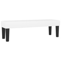 Produktbild för Bänk vit 100x30x30 cm konstläder