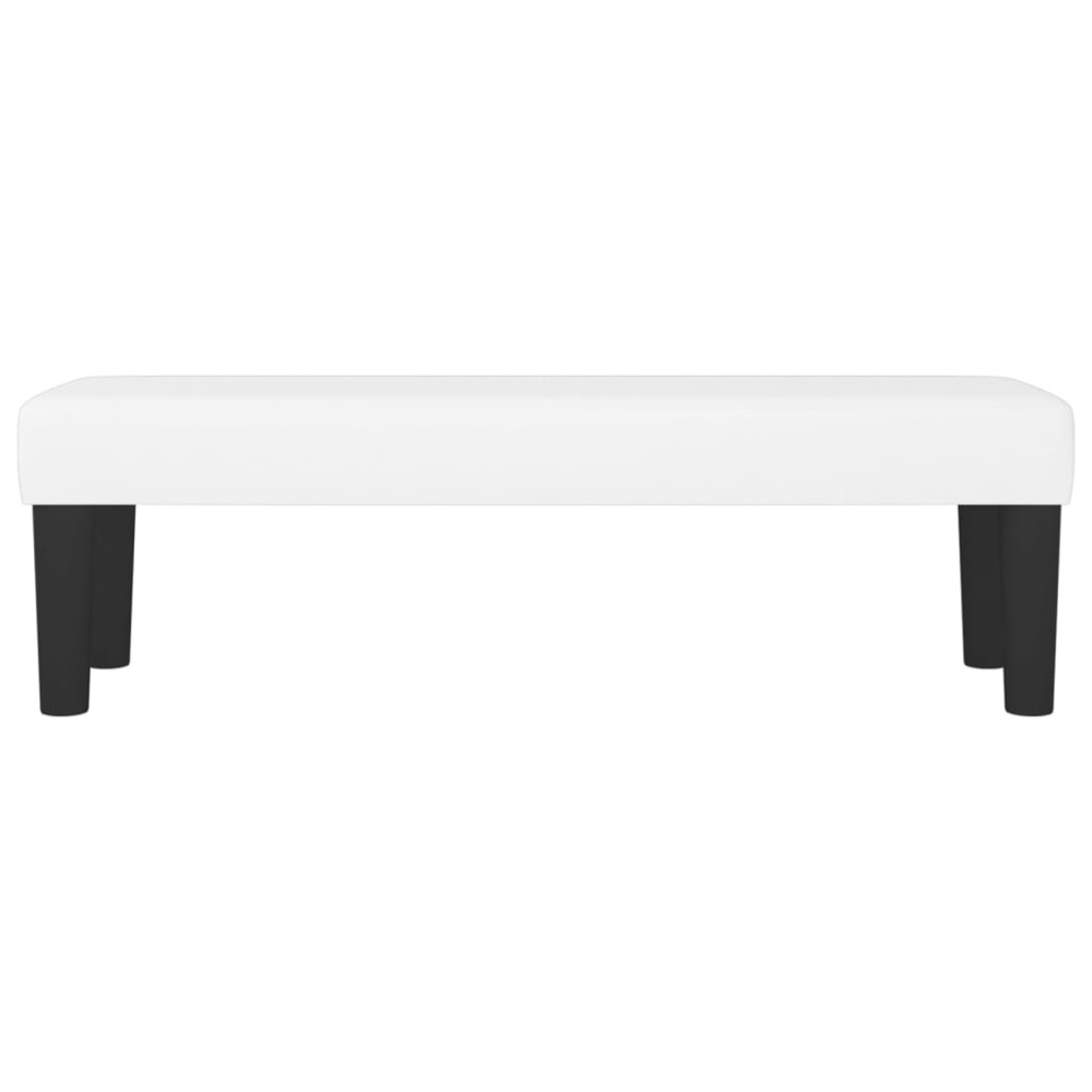 Produktbild för Bänk vit 100x30x30 cm konstläder