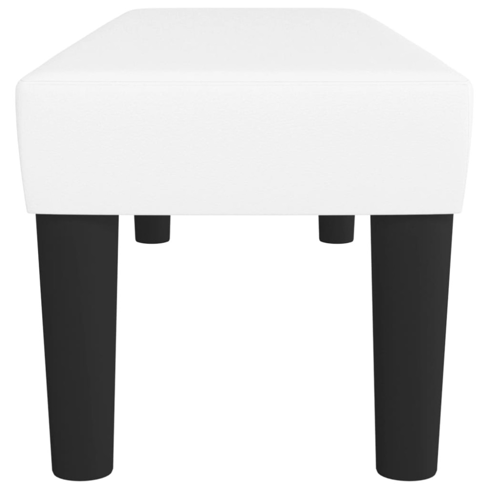 Produktbild för Bänk vit 100x30x30 cm konstläder