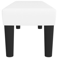 Produktbild för Bänk vit 100x30x30 cm konstläder