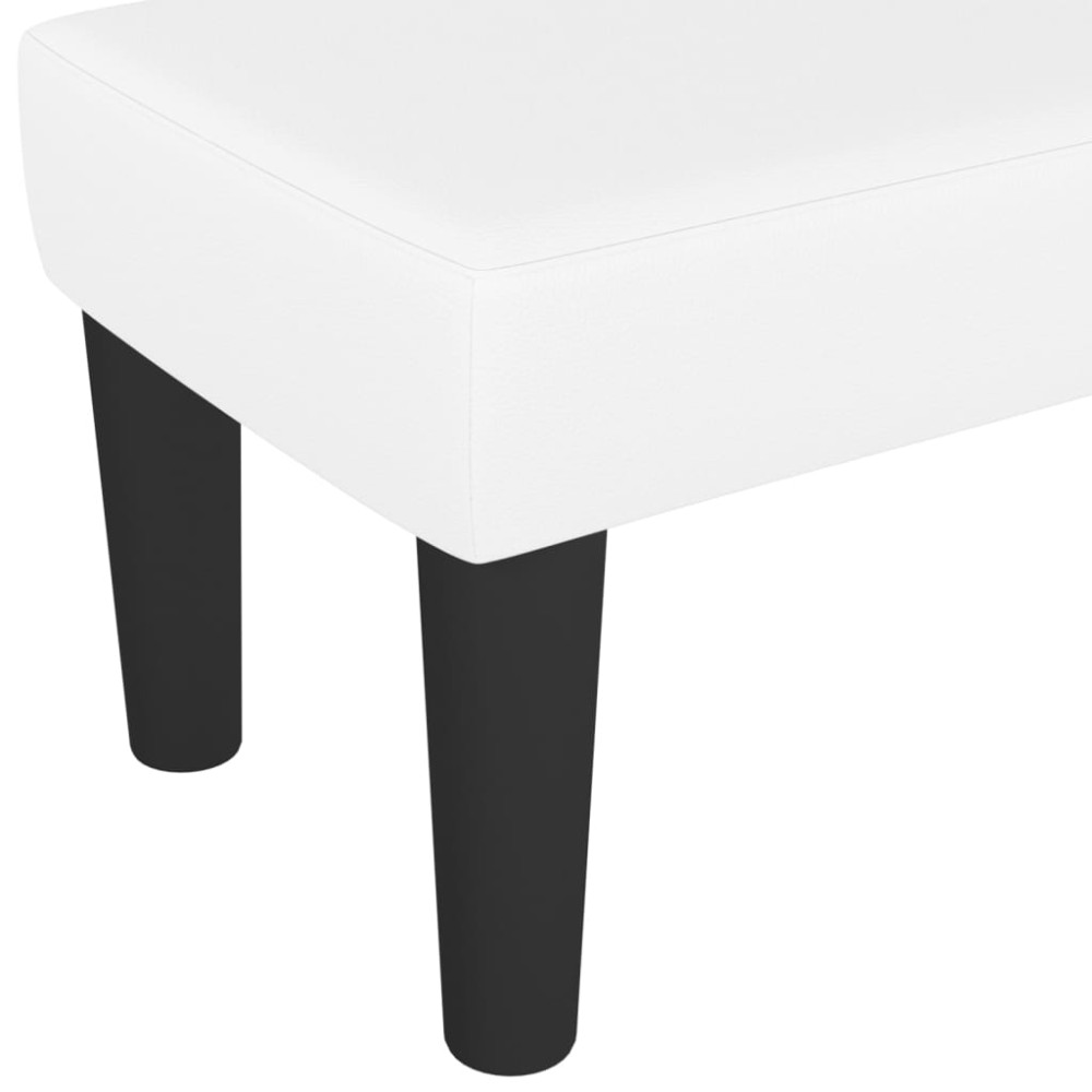Produktbild för Bänk vit 100x30x30 cm konstläder