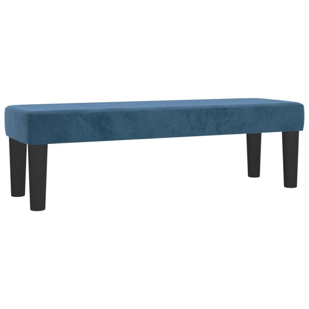 Produktbild för | bänk | Mörkblå 100 x 30 x 30 cm Sammet