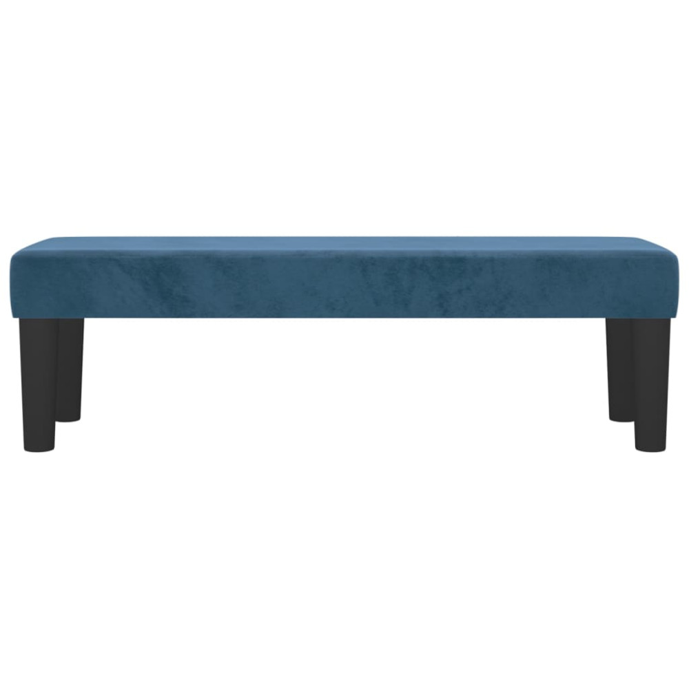 Produktbild för | bänk | Mörkblå 100 x 30 x 30 cm Sammet