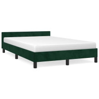 Produktbild för Sängram utan madrass mörkgrön 120x200 cm sammet