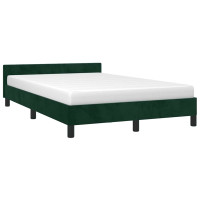Produktbild för Sängram utan madrass mörkgrön 120x200 cm sammet