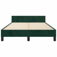 Produktbild för Sängram utan madrass mörkgrön 120x200 cm sammet